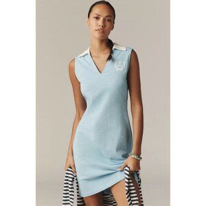 NWT Anthropologie Sundry Sleeveless Polo Mini Dress Chambray Blue